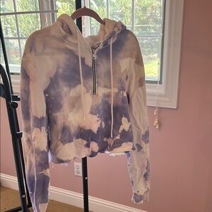 Tie-Dye Cropped Hoodie